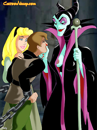 The evil witch and aurora..