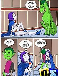 Teen titans fighting the horny alien intruders - part 377